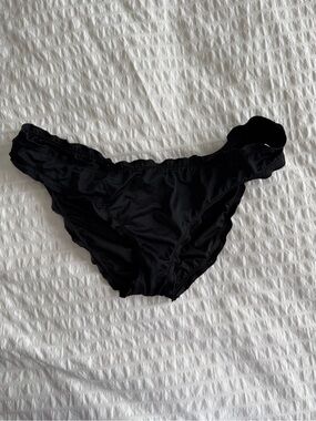 Victoria’s Secret Bikini Bottom Ruched Black Large Vintage